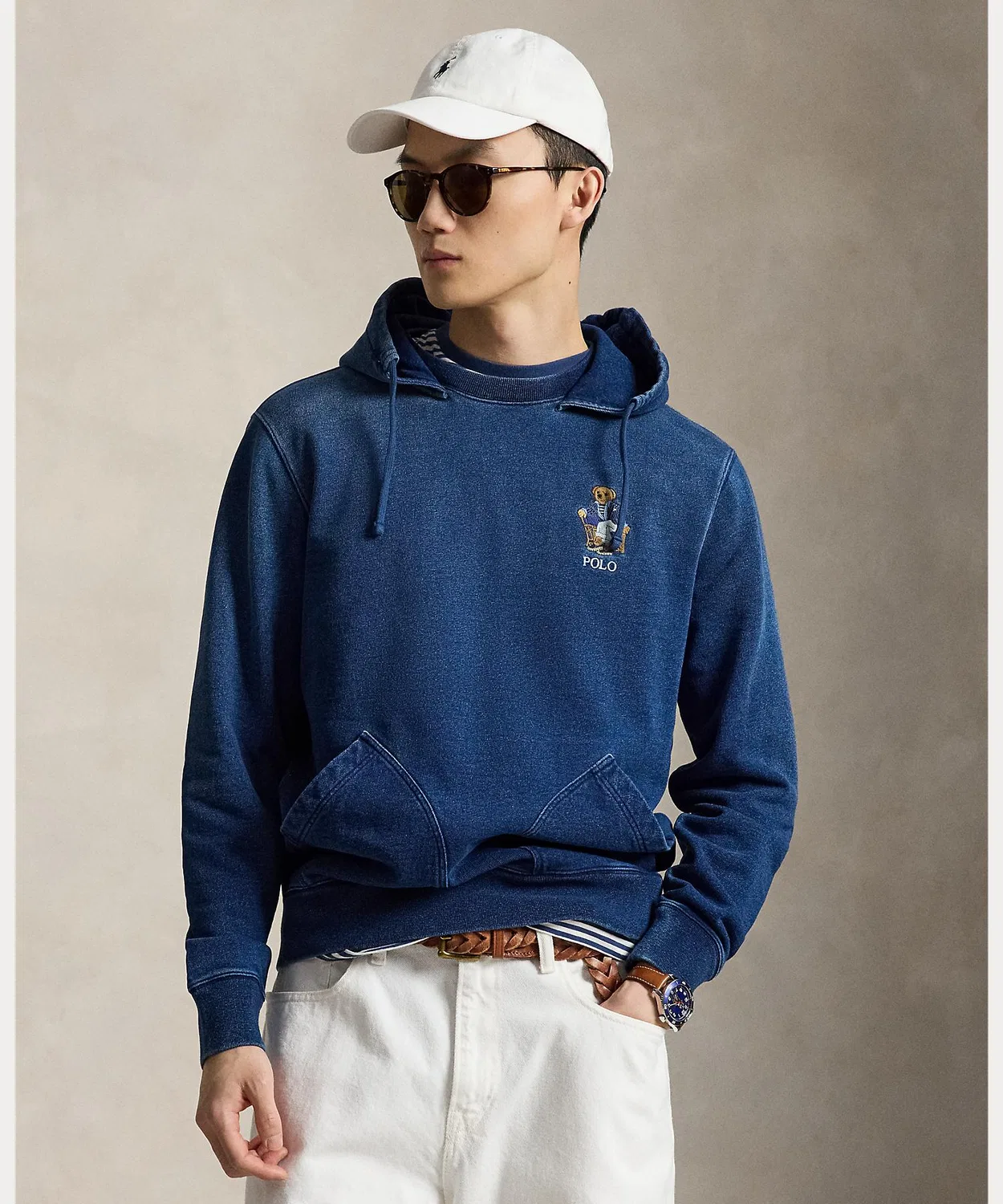 Мужской худи с длинным рукавомPolo Bear Indigo Terry POLO RALPH LAUREN, Navy