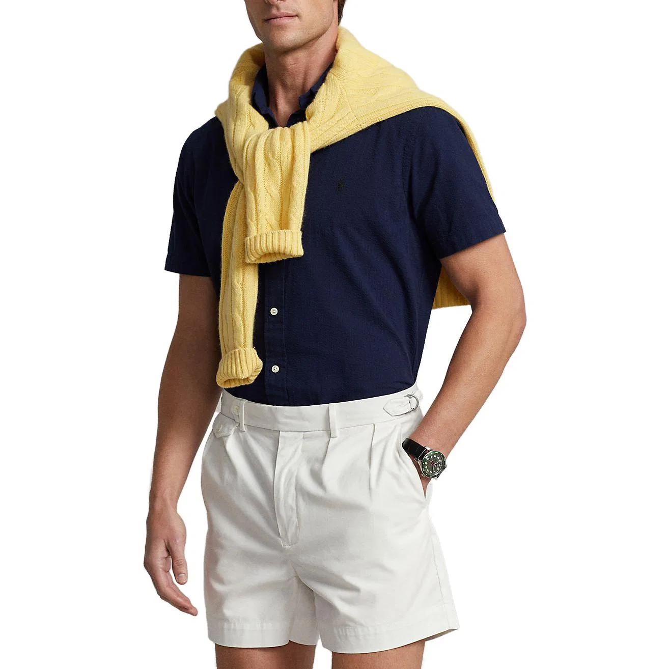 Мужская рубашка классическая с длинным рукавом Polo Ralph Lauren, Dark Blue — фото 4