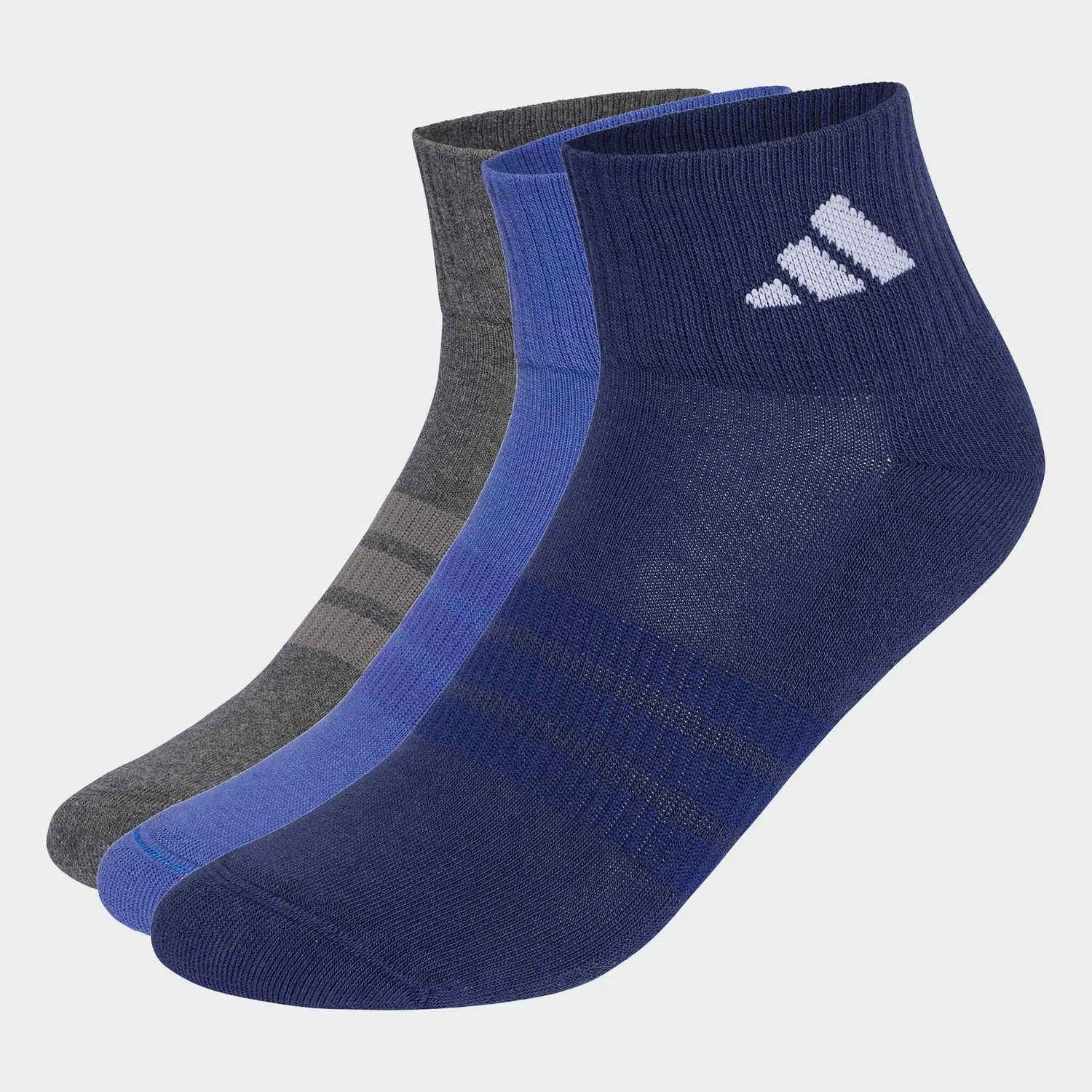 Спортивные носки 3 пары Adidas Performance, Dual Indigo/Dark Grey Heather/Dark Blue/White