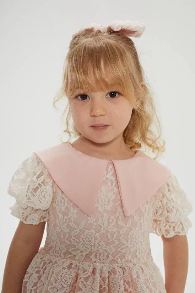 Детское платье для девочек кружевное Babyilay, Pink — фото 4