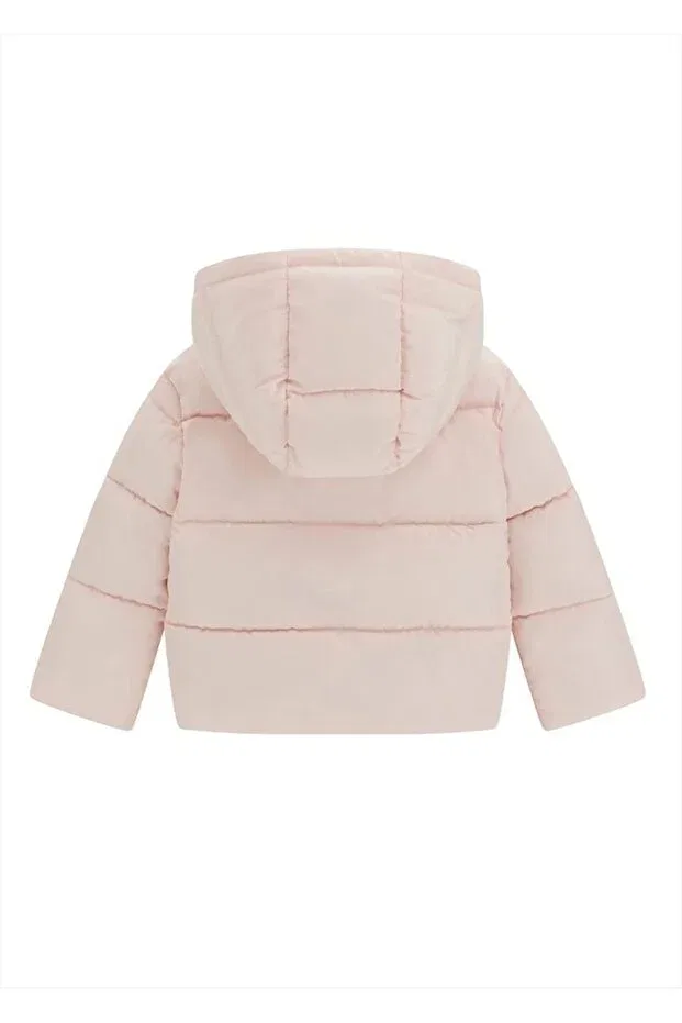 Детское зимнее пальто для девочек с капюшоном Guess, Pink Tint — фото 2