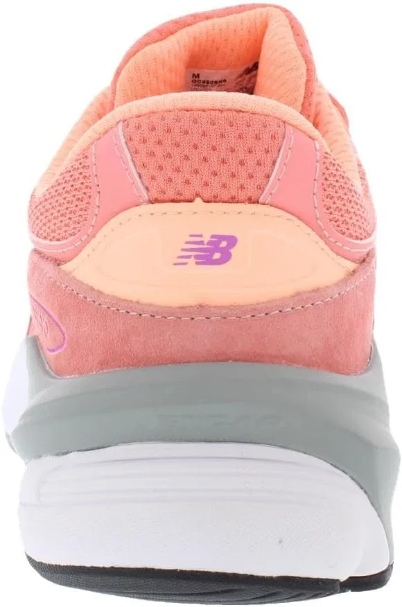 Детские кроссовки для девочек с водонепроницаемым верхом 990 V6 New Balance, Orange/Purple-Orange — фото 3
