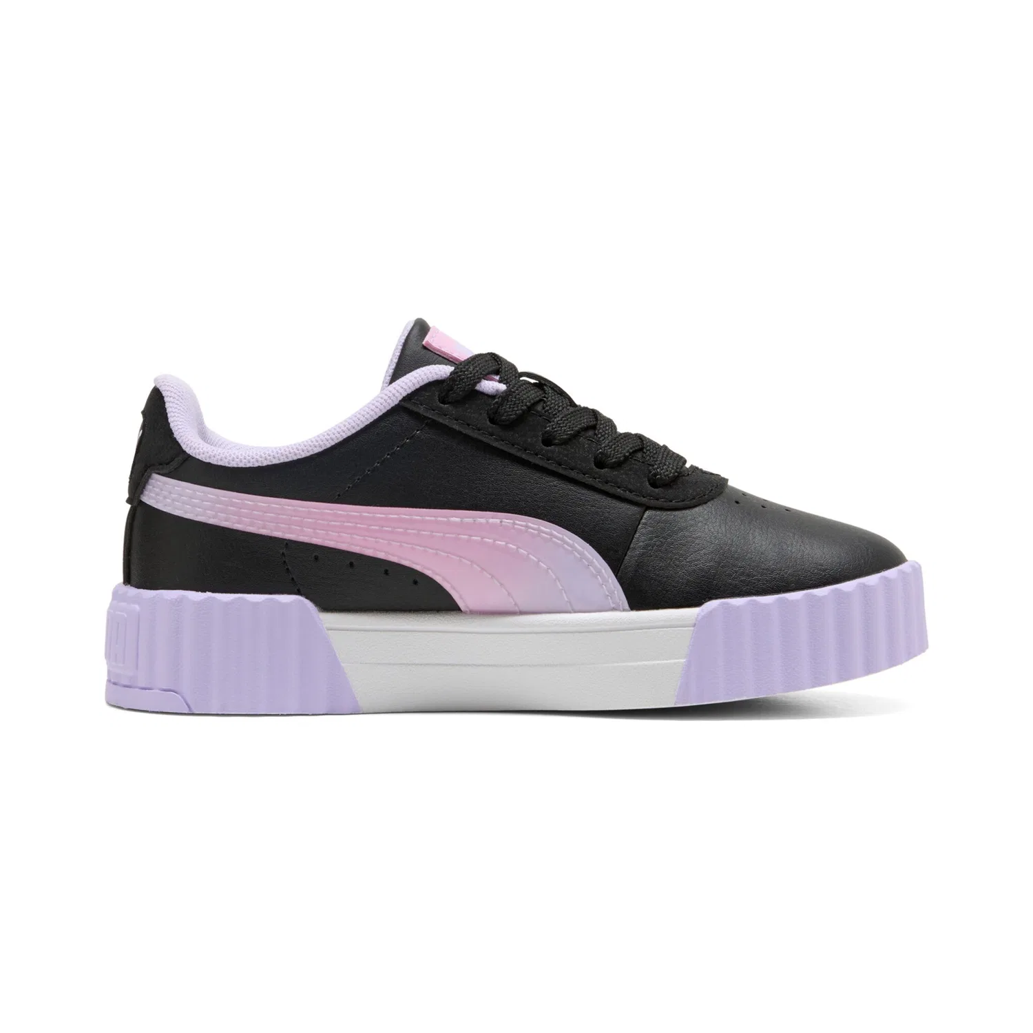 Детские кроссовки с шнуровкой PUMA, Black-Light Lavender — фото 3