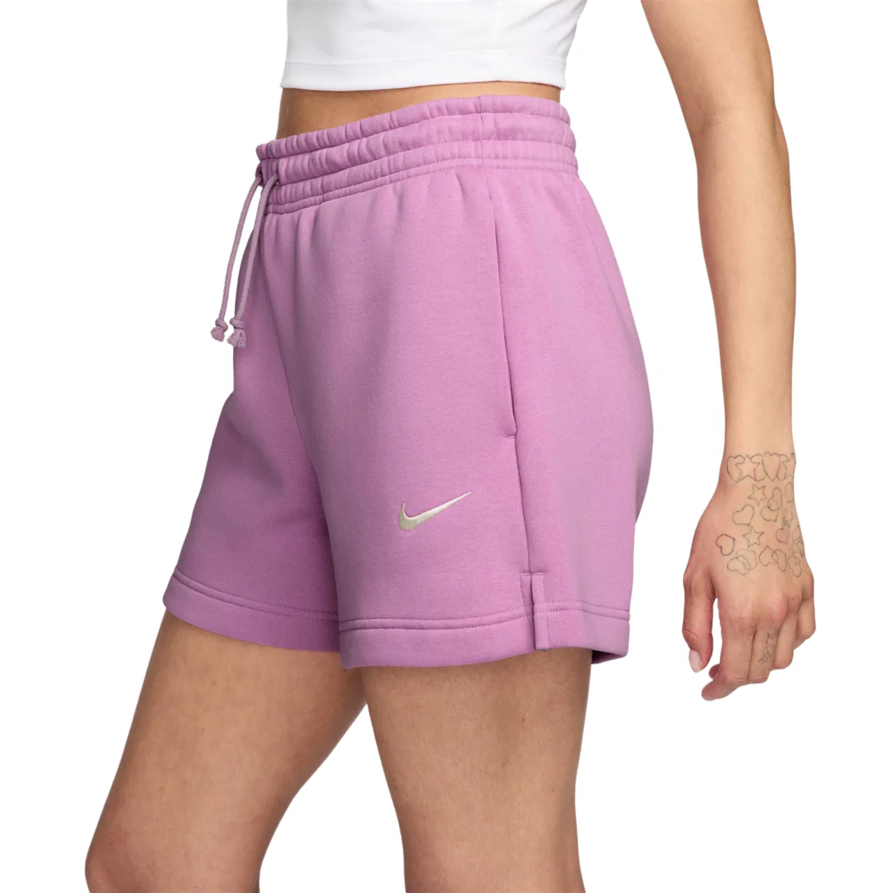 Женские шорты Phoenix Fleece MR Nike, цвет Light Magenta/Sail — фото 3