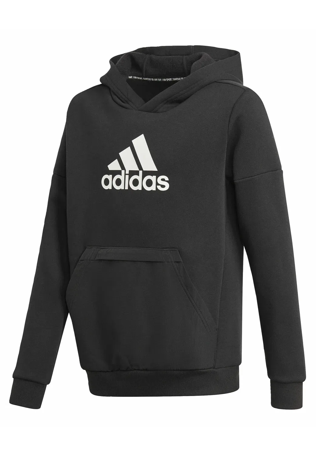 Толстовка с капюшоном из флиса с логотипом для занятий спортом Adidas Performance, Black