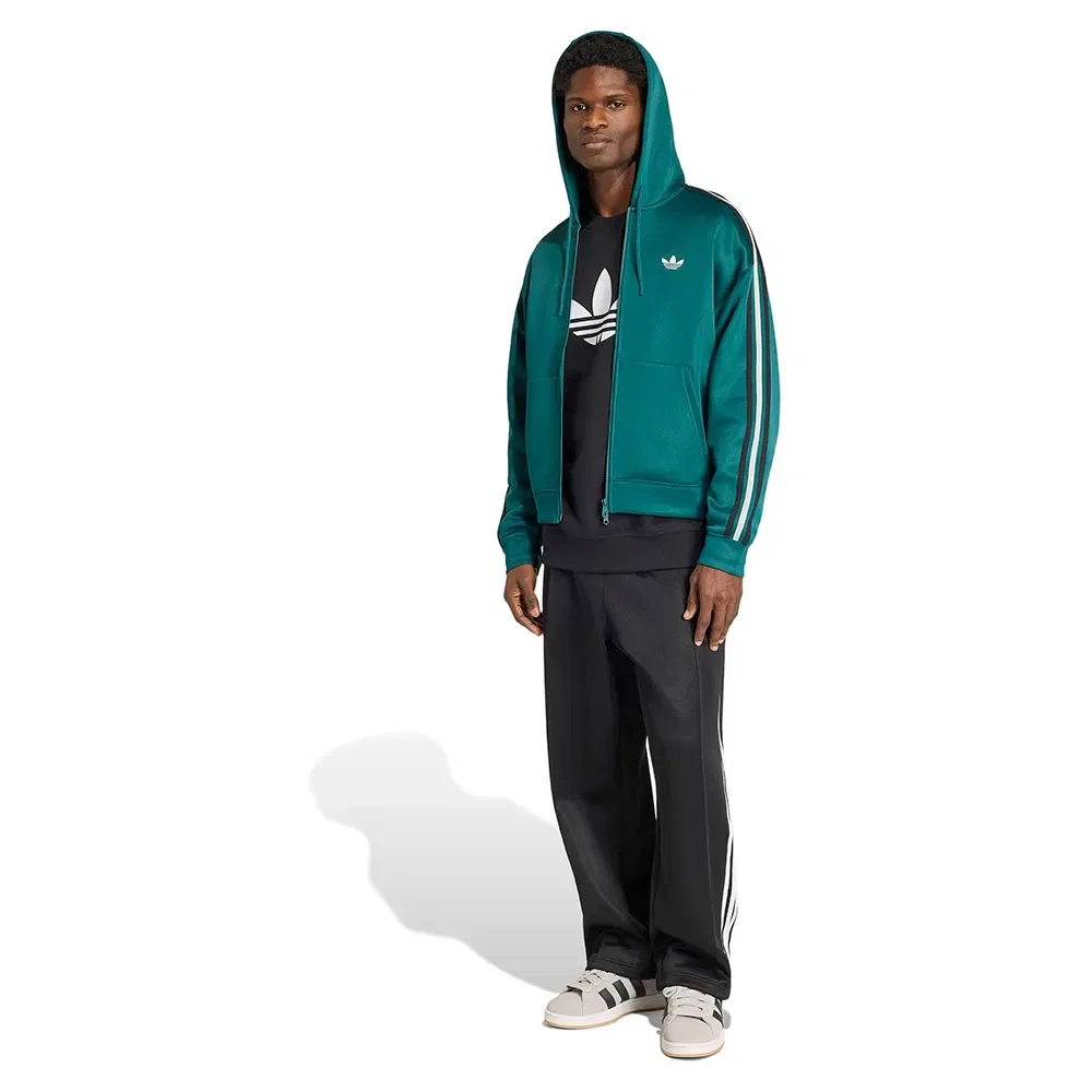 Худи оверсайз на молнии Adicolor Spacer Adidas Originals, синий — фото 4