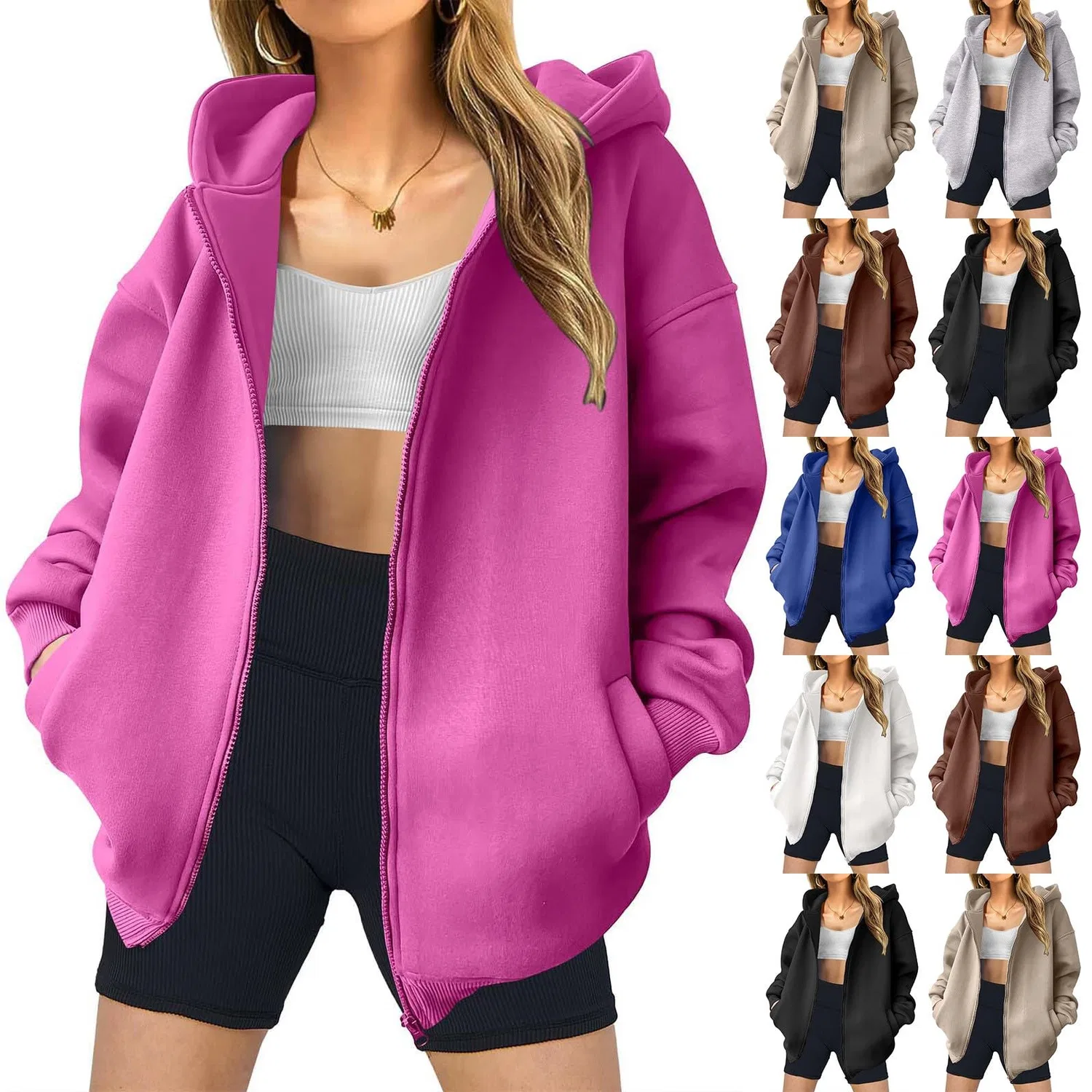 Женская куртка-бомбер с капюшоном, утепленная, Soft Shell Jacket, Rosa acceso