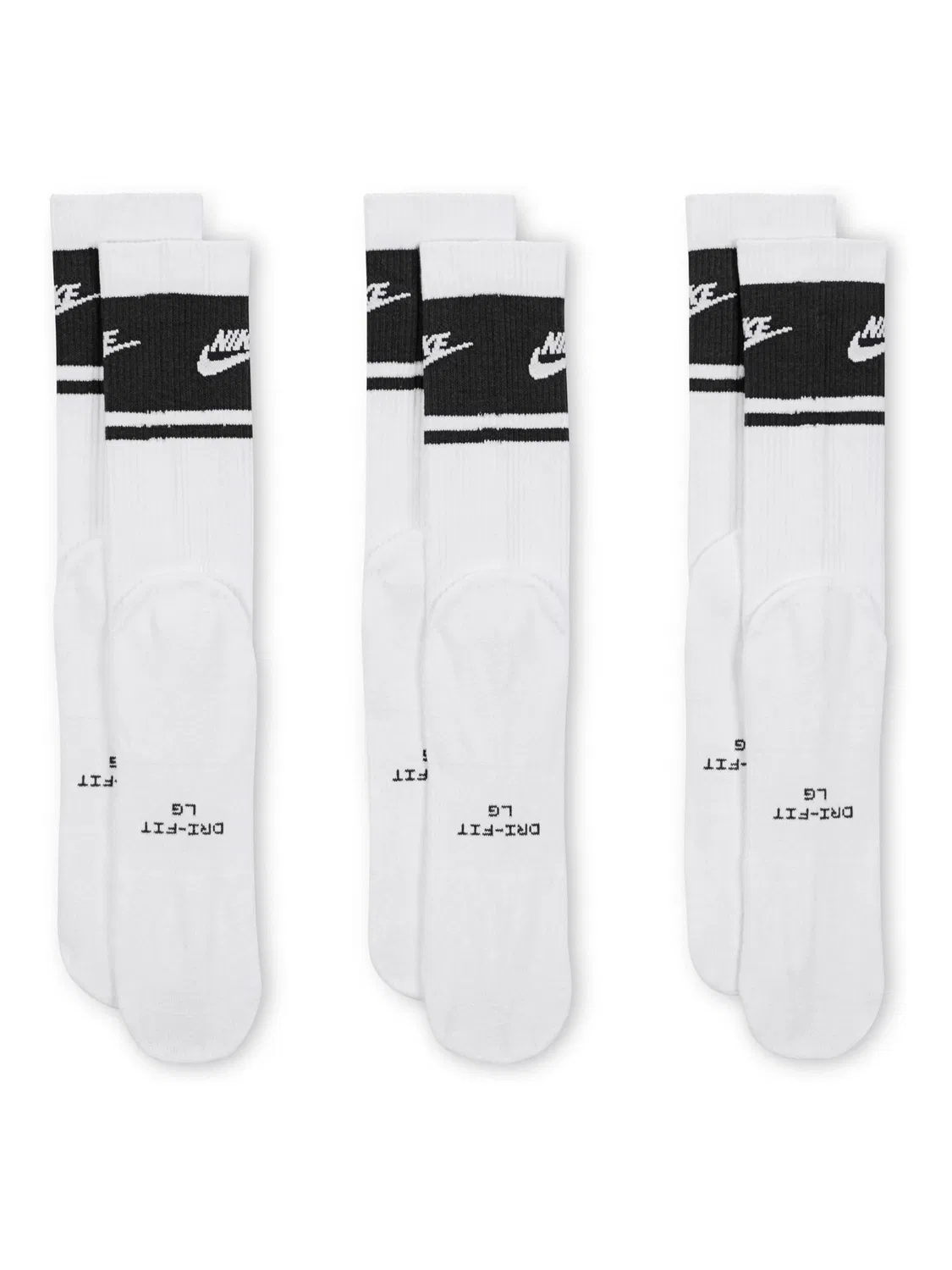 Носки Nike Everyday Elevated Crew, 3 пары, белый — фото 3
