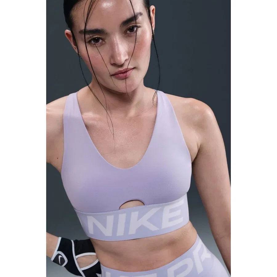 Спортивный бюстгальтер с V-образным вырезом Pro Indy Plunge-Support Bra Nike, Темно-синий