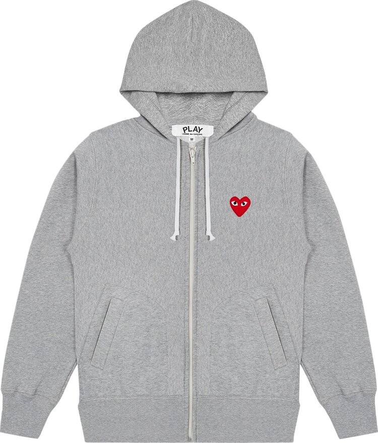 

Худи Comme des Garçons PLAY Multi Heart Zip Up Hoodie 'Grey', серый