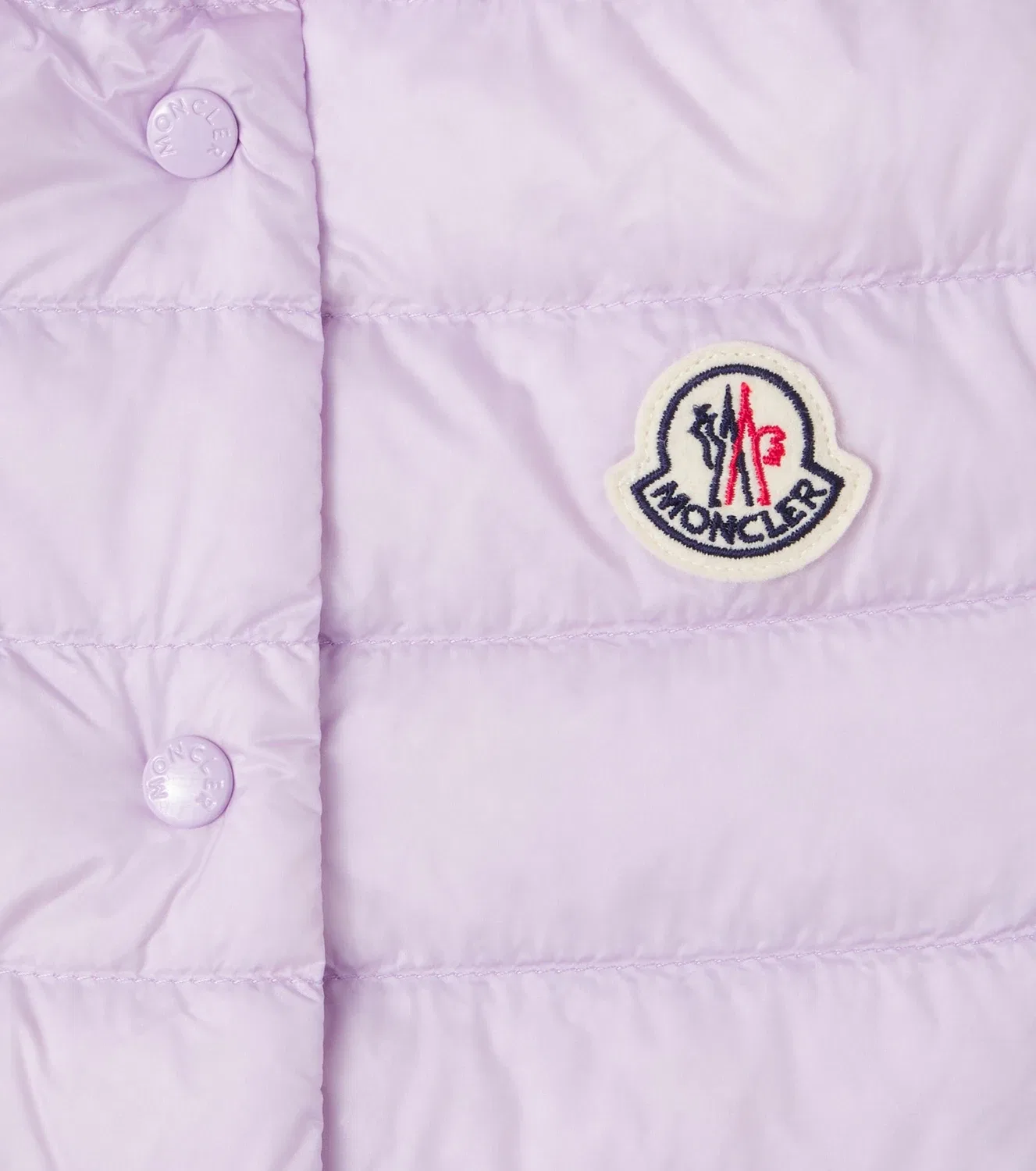 Пуховый жилет с логотипом Moncler Enfant, фиолетовый — фото 3