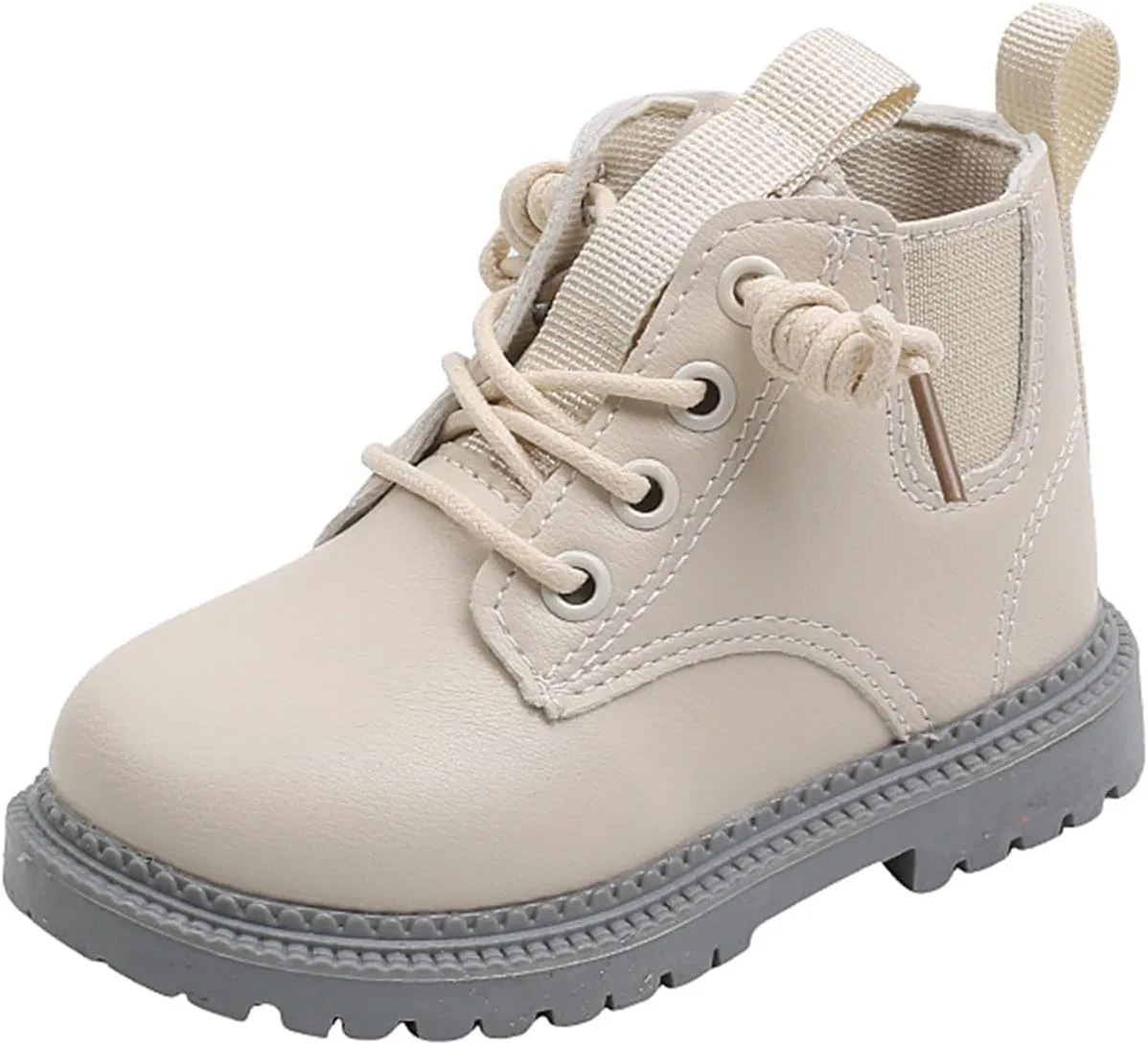 Детские сапоги для девочек с боковой молнией He&Yingmin, Beige