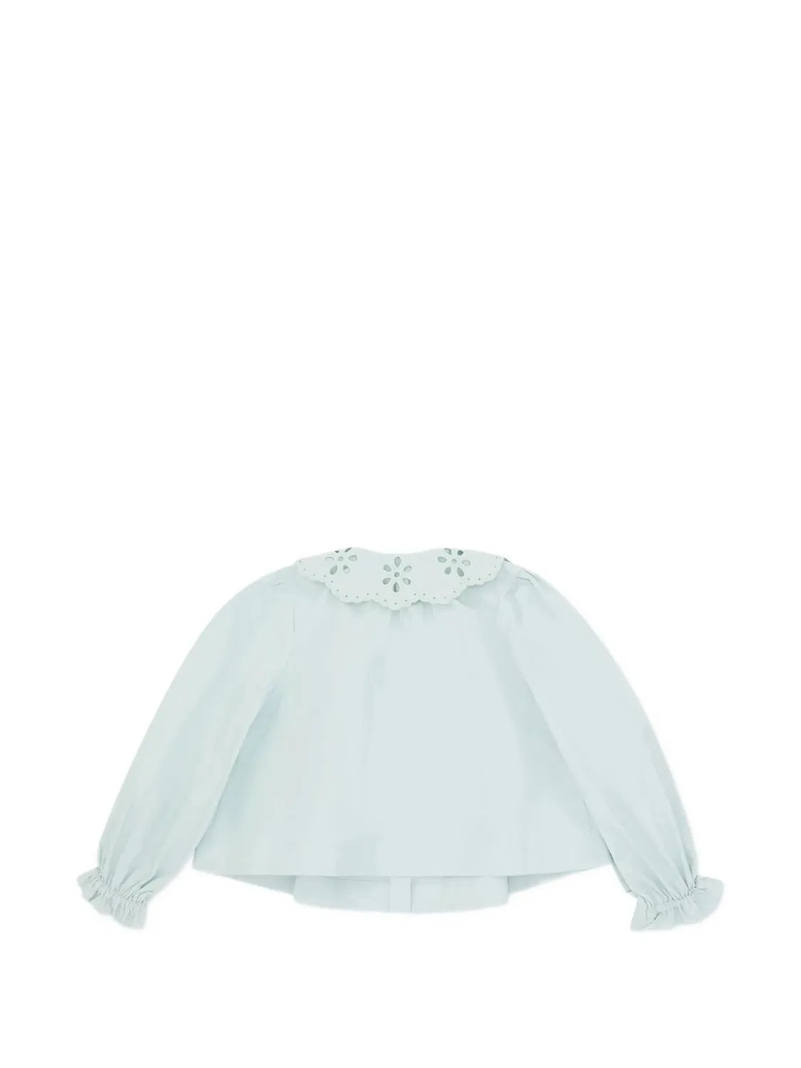 Блузка с английской вышивкой Zimmermann Kids, синий — фото 2