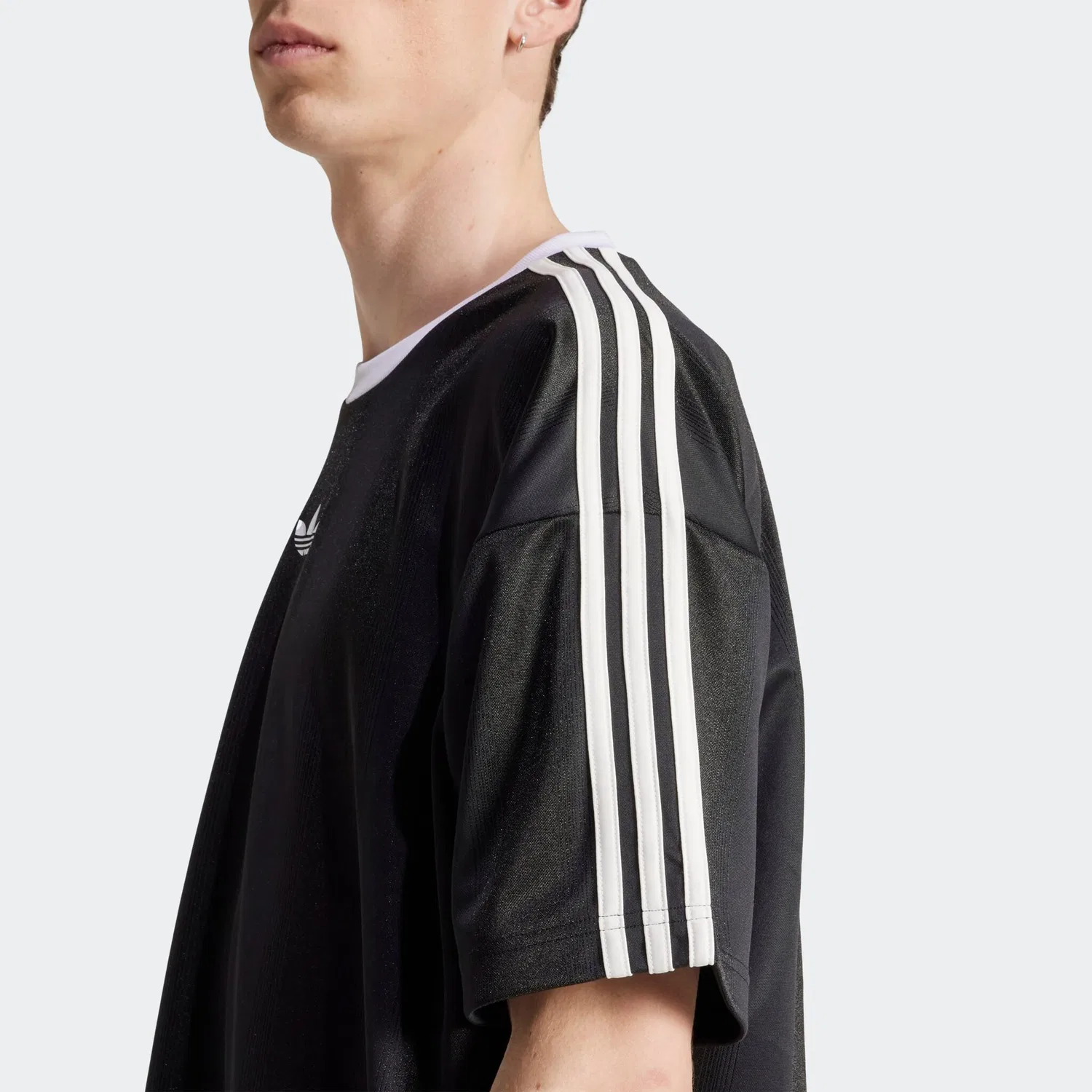 Мужская футболка с жаккардовым узором Adidas Originals, Black/White — фото 3