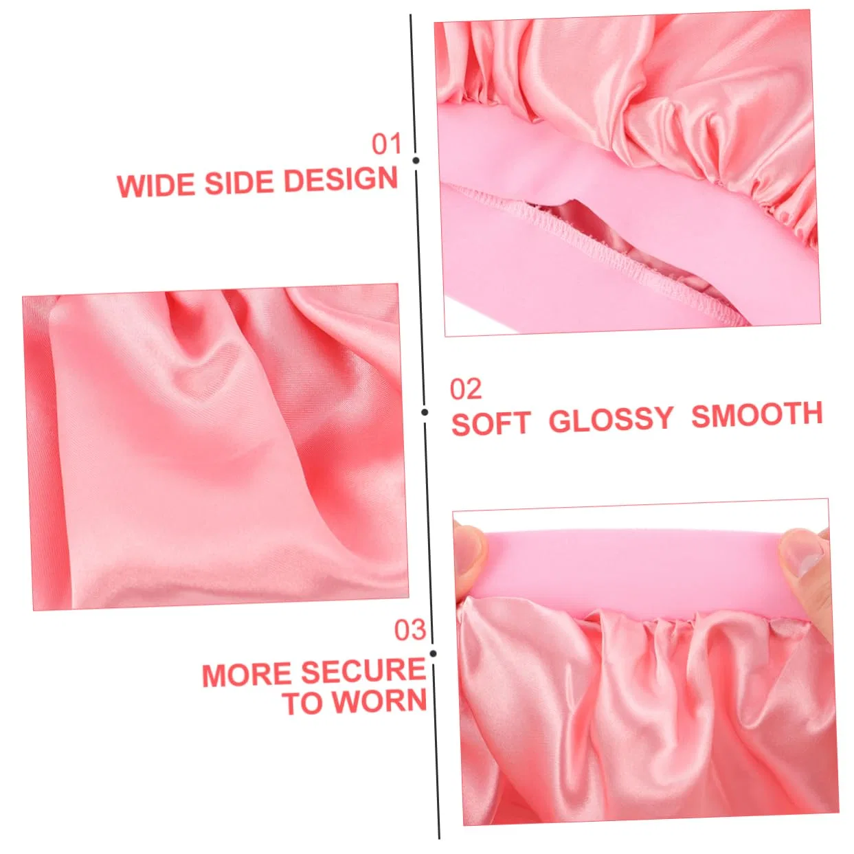 Шапочка для душа Satin, Vaguelly, 25г, 32x32 см, Rosa — фото 3