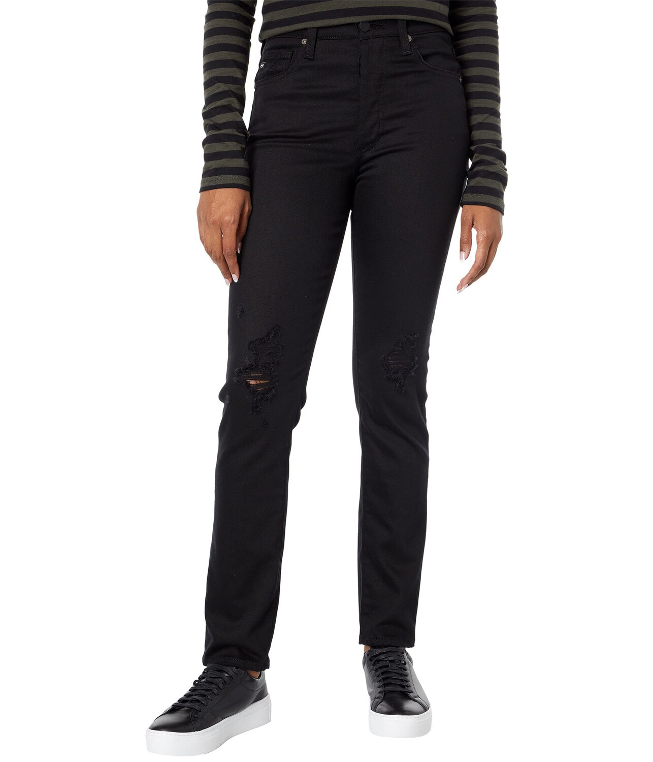 

Джинсы AG Adriano Goldschmied, Alexxis High-Rise Vintage Slim Straight in Blackboard