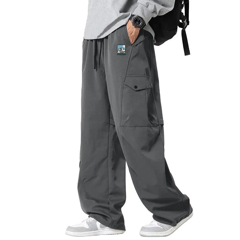 Детские штаны карго унисекс модели Parachute Pants Tonlion, Темно-Серый