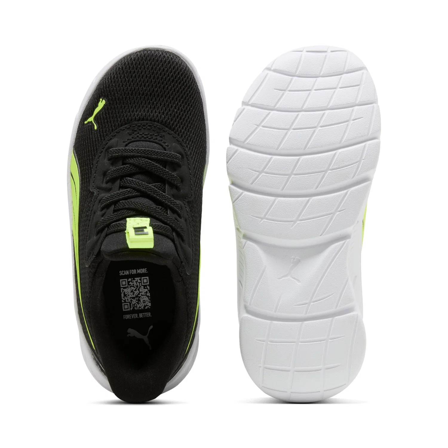 Детские кроссовки-слипоны с технологией SLIPTECH PUMA, Lime Squeeze/PUMA Black/PUMA White — фото 4