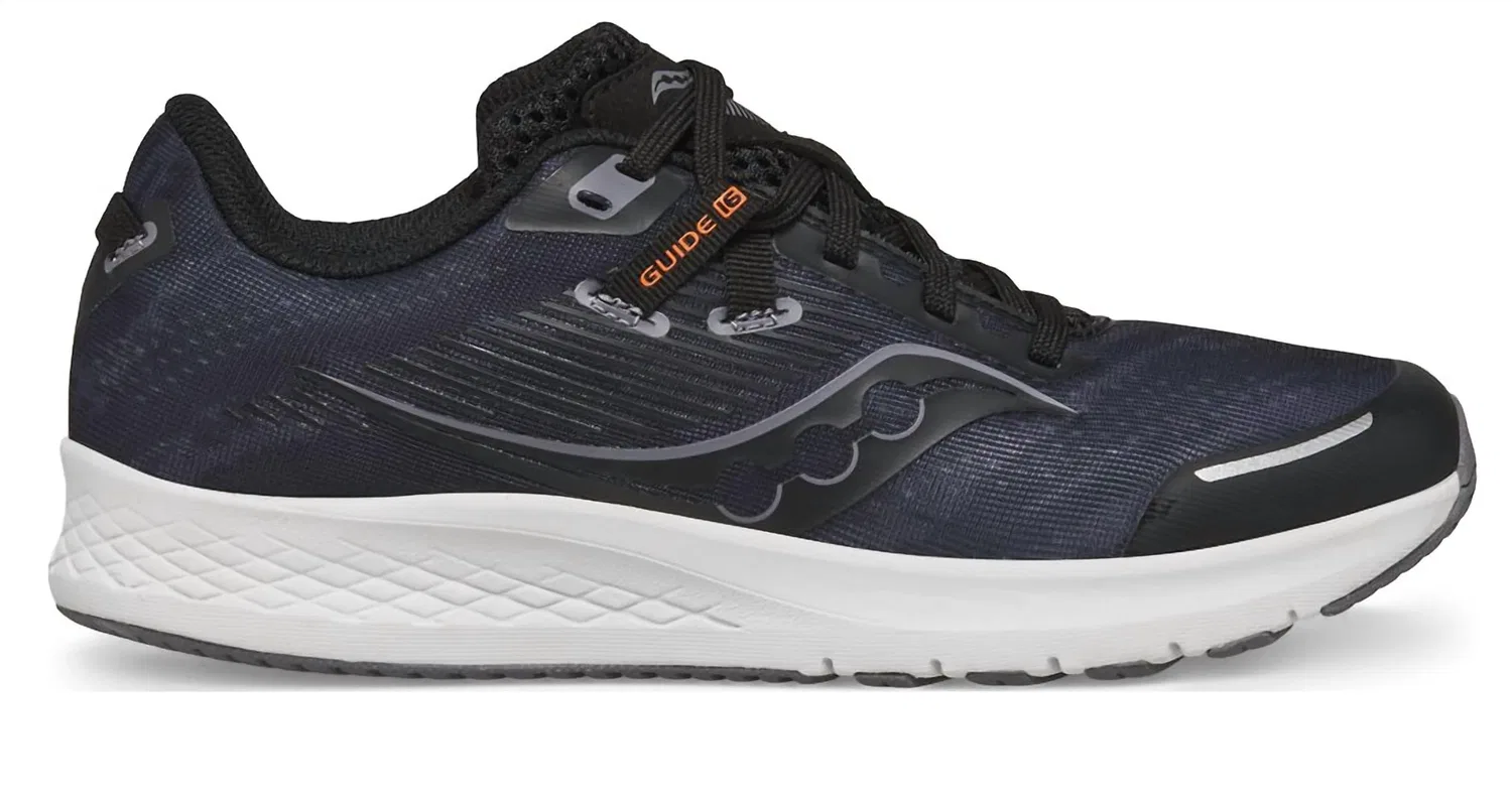 Детские кроссовки для мальчиков с дышащим верхом Guide 16 SAUCONY, Black/White — фото 3