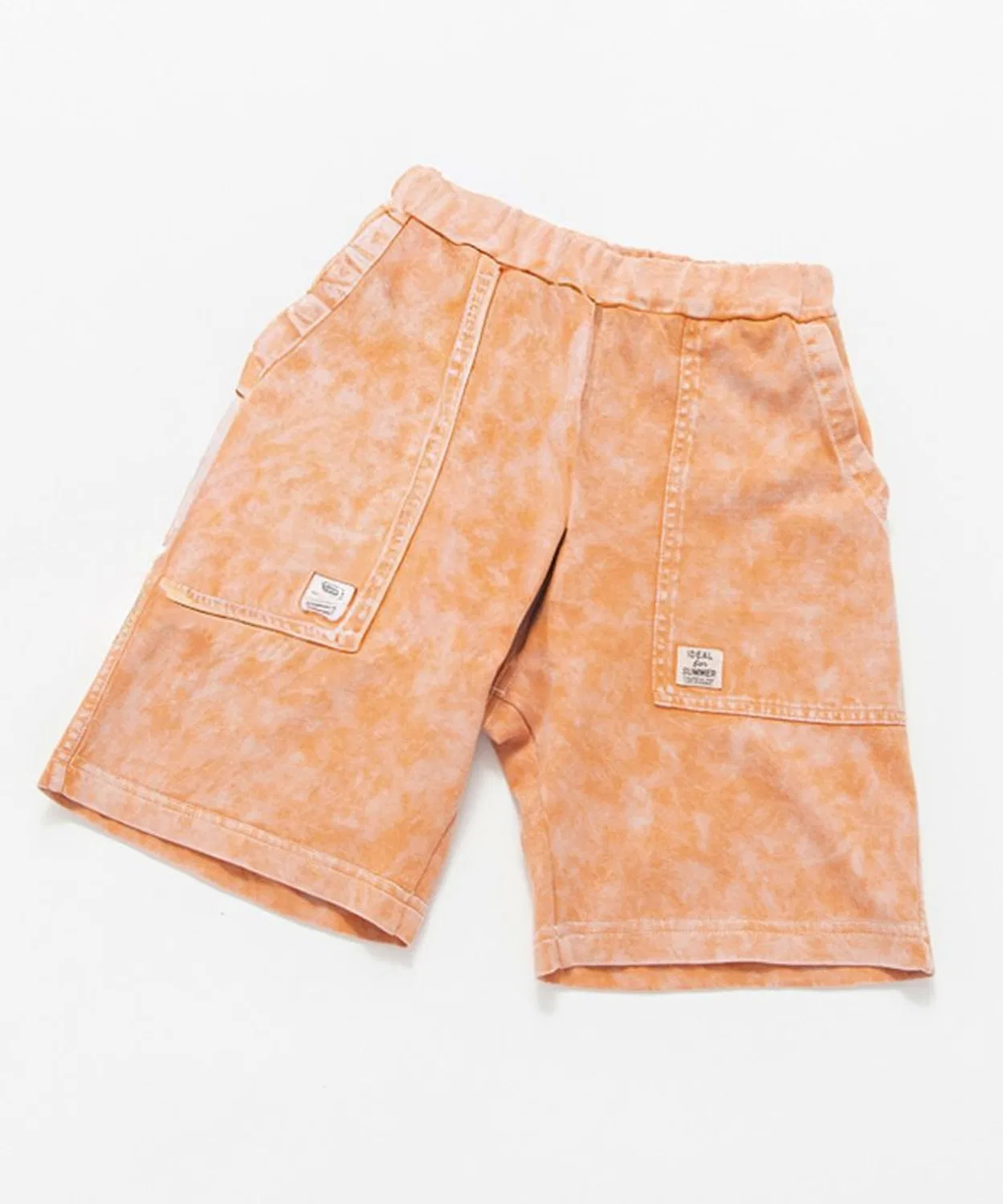Детские шорты пигментной окраски с эластичным поясом Branshes, Orange — фото 2