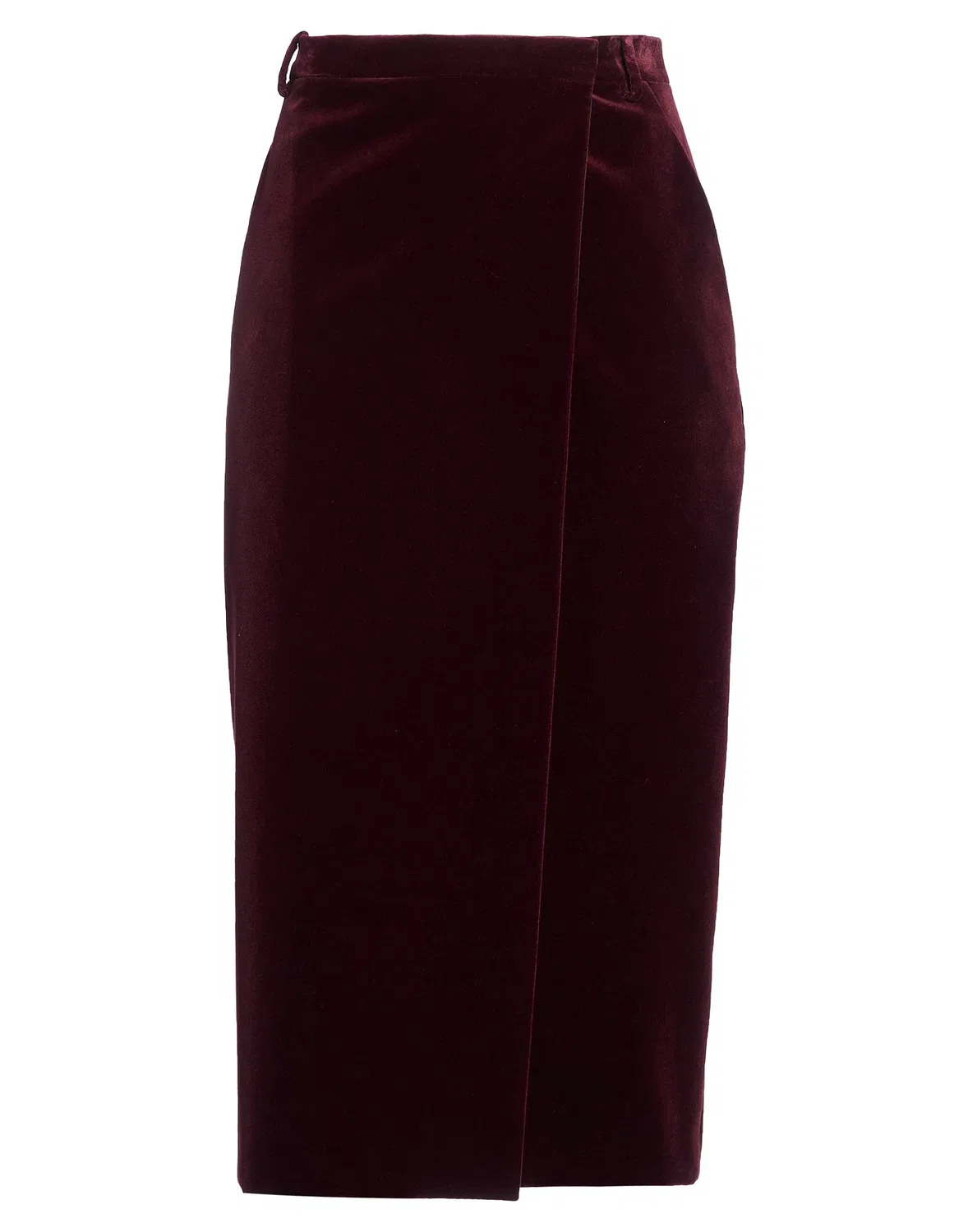 Женская юбка-запах с поясом Burgundy Saint Laurent, бордовый