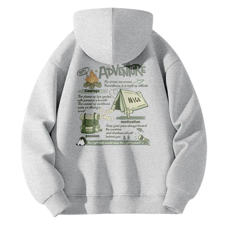 Детский худи с капюшоном Bonfire Story MINISO, Heather Gray