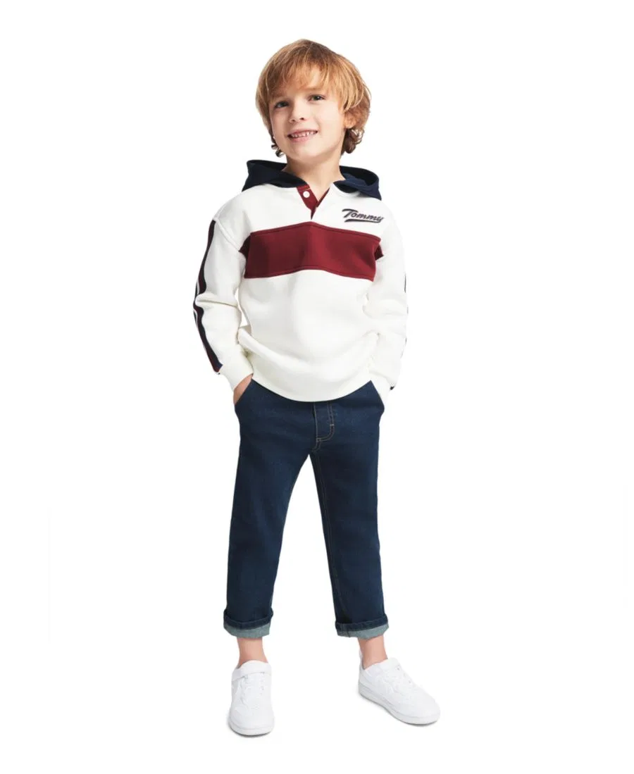 Комплект худи и джинсовых брюк для мальчика, 2 предмета Tommy Hilfiger, Vanilla Navy