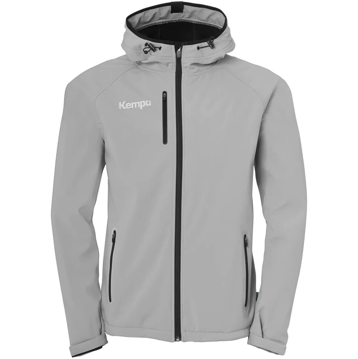 Детская софтшелл куртка с капюшоном SOFTSHELL Kids Kempa, Grau Schwarz