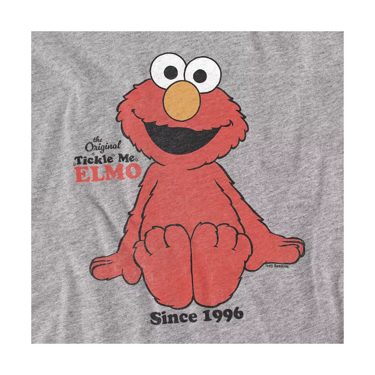 Детское боди с коротким рукавом Tickle Me Elmo Since 1996 Sesame Street, Athletic Heather — фото 2