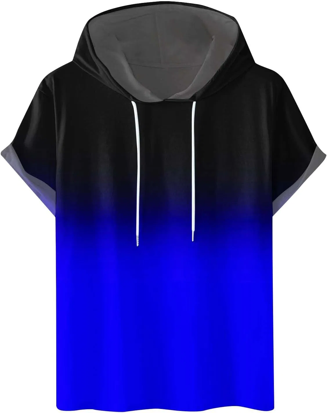 Мужская оверсайз футболка с капюшоном и градиентом Slim Fit Athletic, Blue
