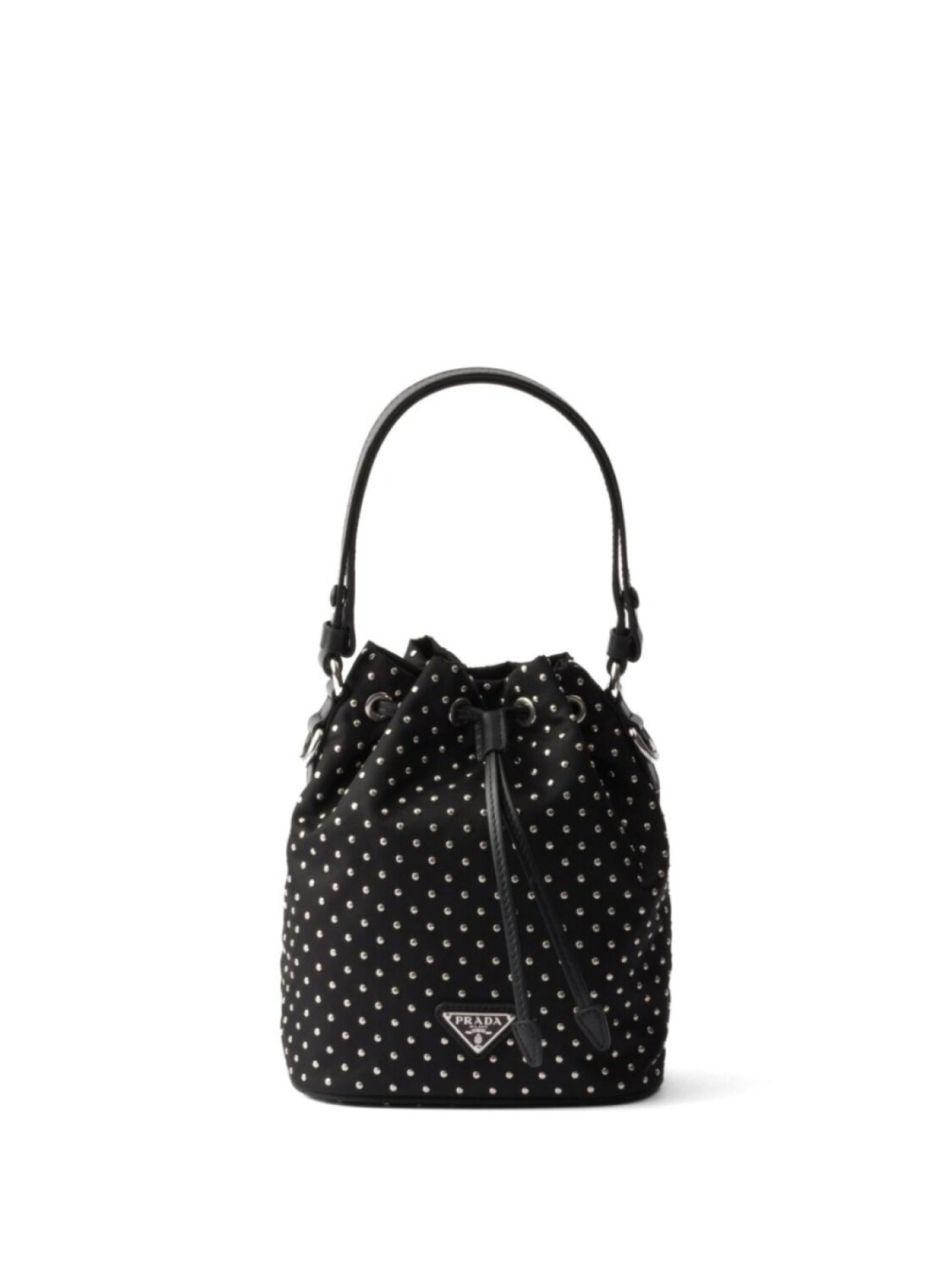 

Сумка-ведро Re-Nylon с заклепками Prada, черный