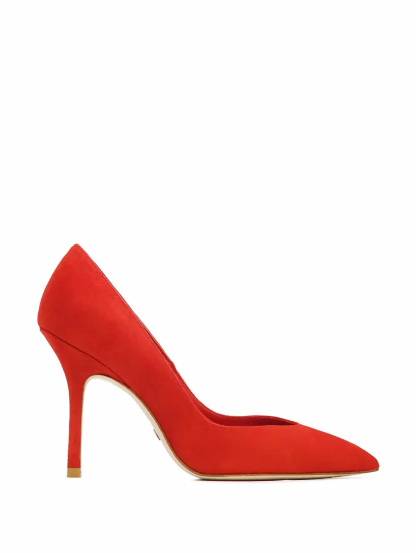 

Замшевые туфли-лодочки Stuart Weitzman, красный
