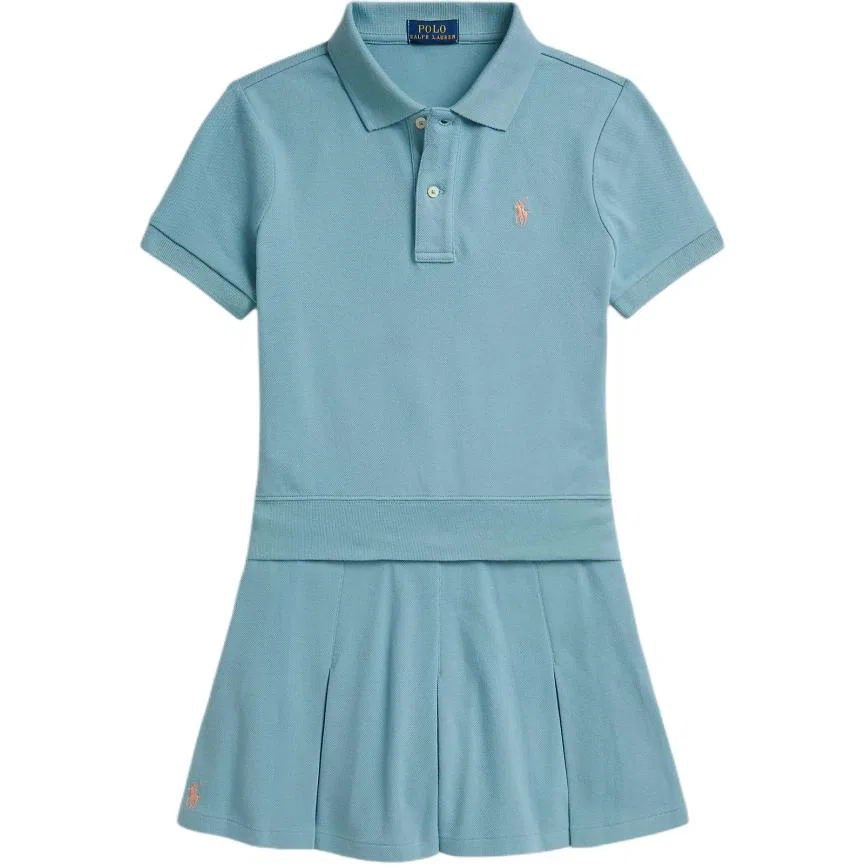 Детский комплект для девочек с поло-воротником и короткой юбкой Polo Ralph Lauren