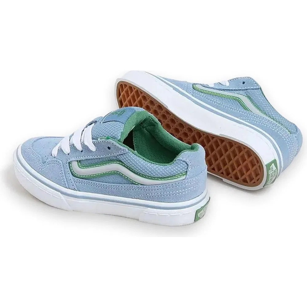 Детские кроссовки для мальчиков с текстильным верхом Caldrone Light Blue Vans — фото 4