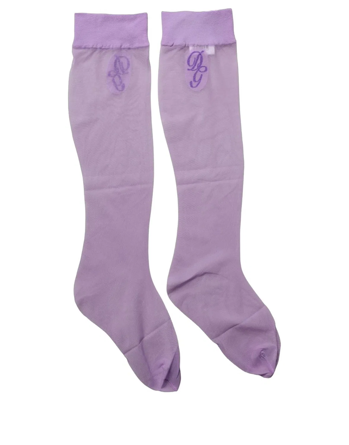 Женские прозрачные высокие носки до колена Knee High Dolce & Gabbana, Purple