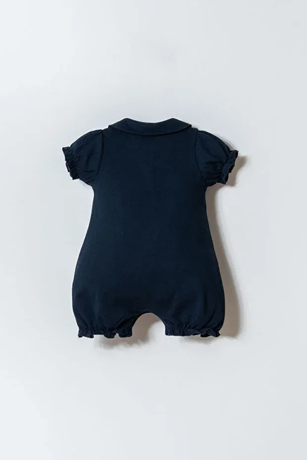 Детский комбинезон для девочек с коротким рукавом U.S. Polo Assn., Navy Blue — фото 4