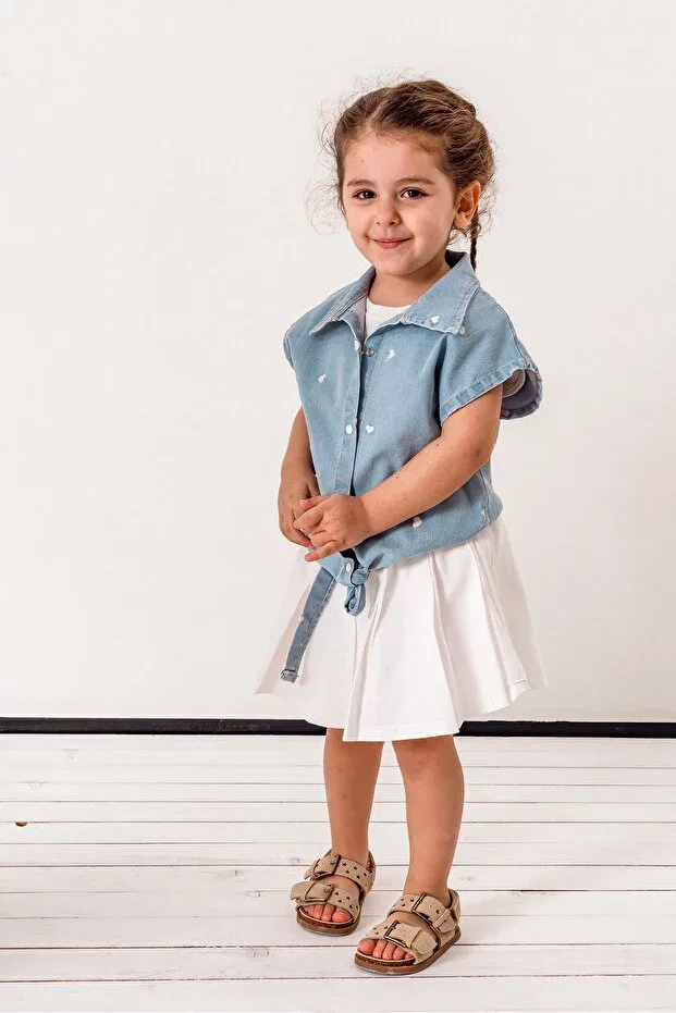 Детский комплект для девочек с принтом Basics Jikko Baby, Blue