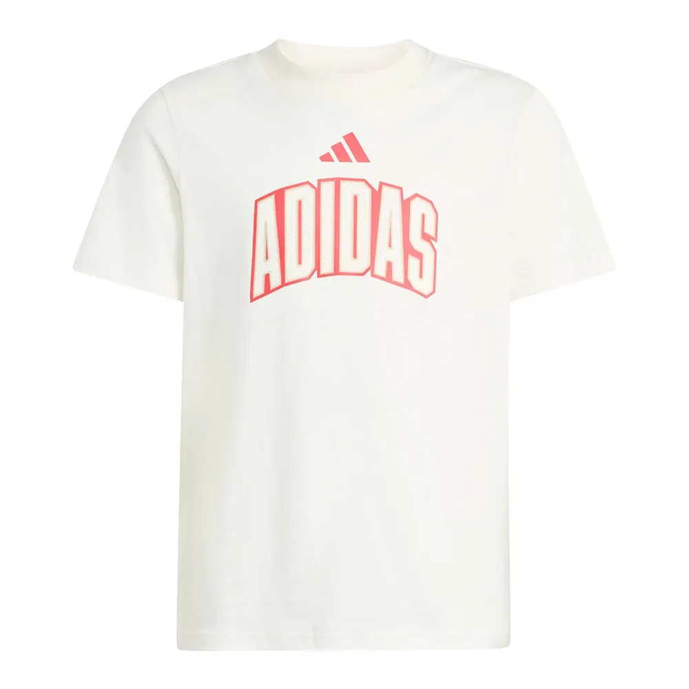 Детская футболка с принтом Stadium Lettering Adidas, White — фото 3
