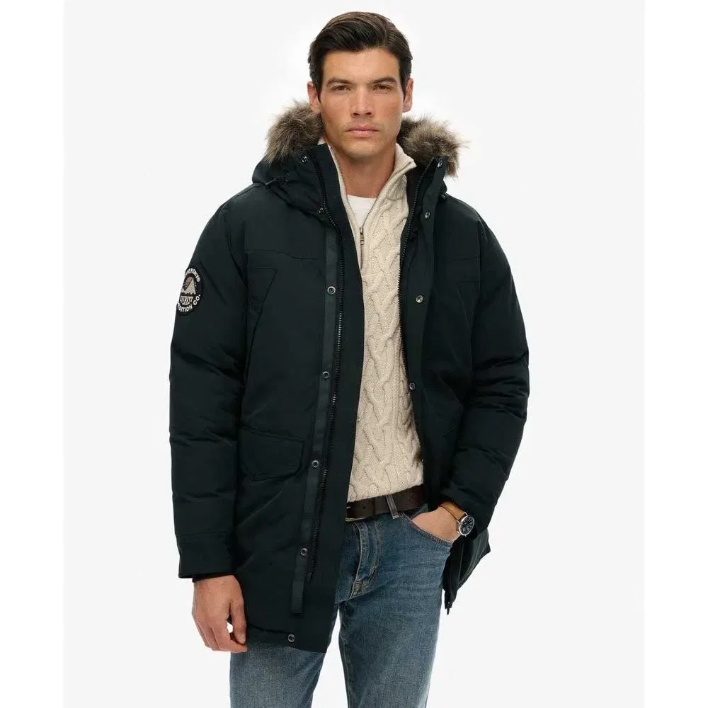 Мужская куртка-парка с искусственным мехом Everest Superdry, Green — фото 4
