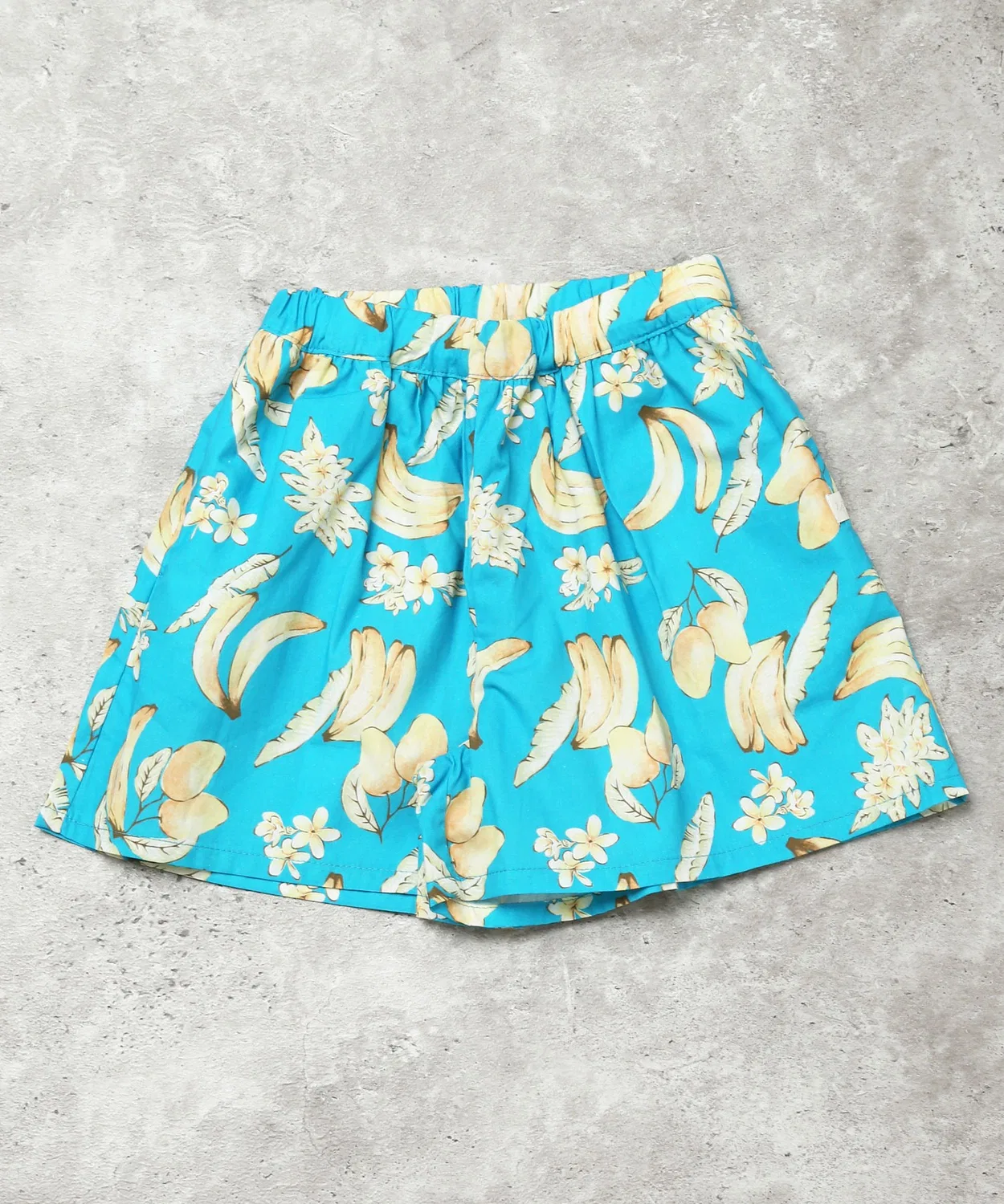 Детские шорты-кюлоты с принтом для девочек, модель Banana Mango, la poche biscuit, Blue