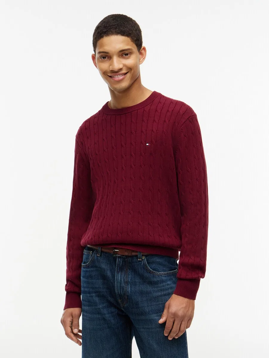 Свитер TOMMY HILFIGER 'Classic' бордового цвета — фото 2
