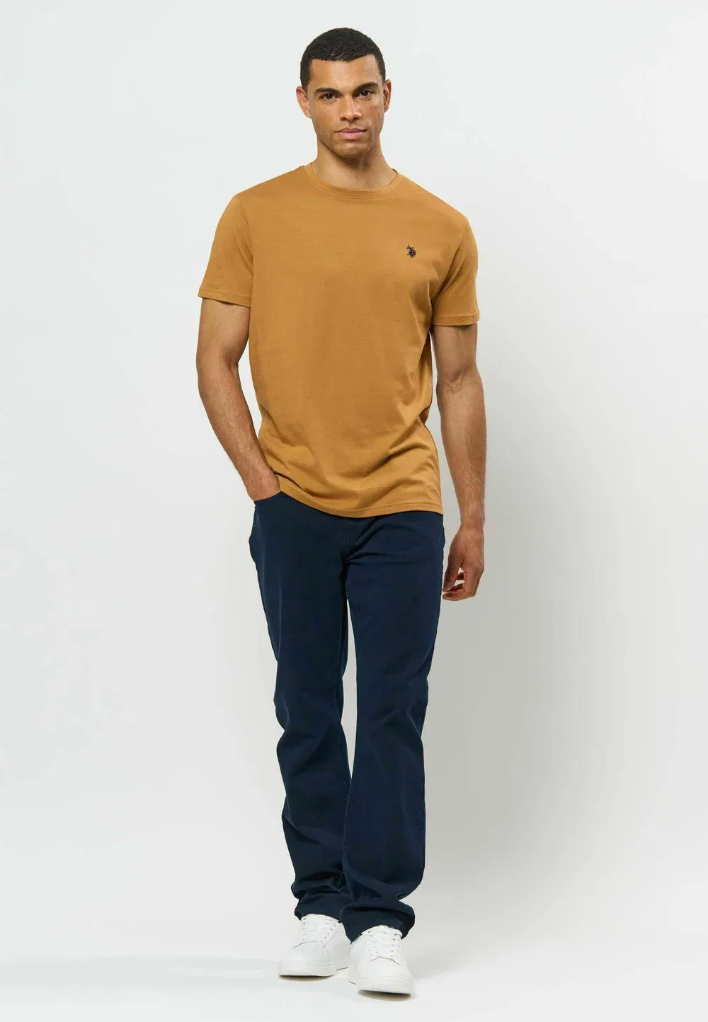 Футболка Umarjun - базовая футболка U.S. Polo Assn., Brown Sugar — фото 2