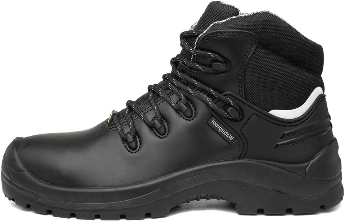 SAFETY JOGGER Защитные ботинки Maxguard X430 S3 из коровьей кожи, без металлических металлических вставок, водонепроницаемые, черные, размеры 5-12
