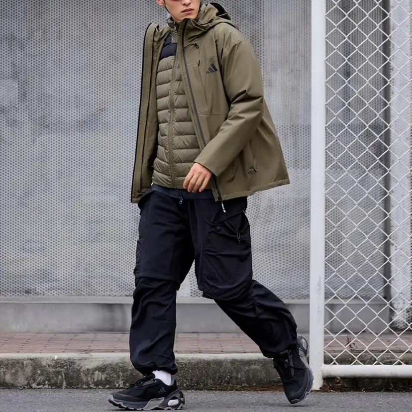 Пуховик Unisex Strata Olive Green Adidas — фото 4