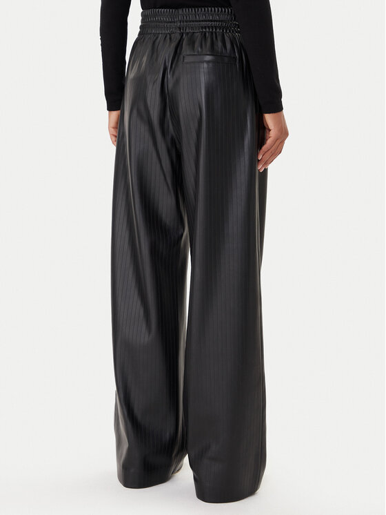 Брюки из искусственной кожи relaxed fit Talpina 50548123 Boss, черный — фото 3