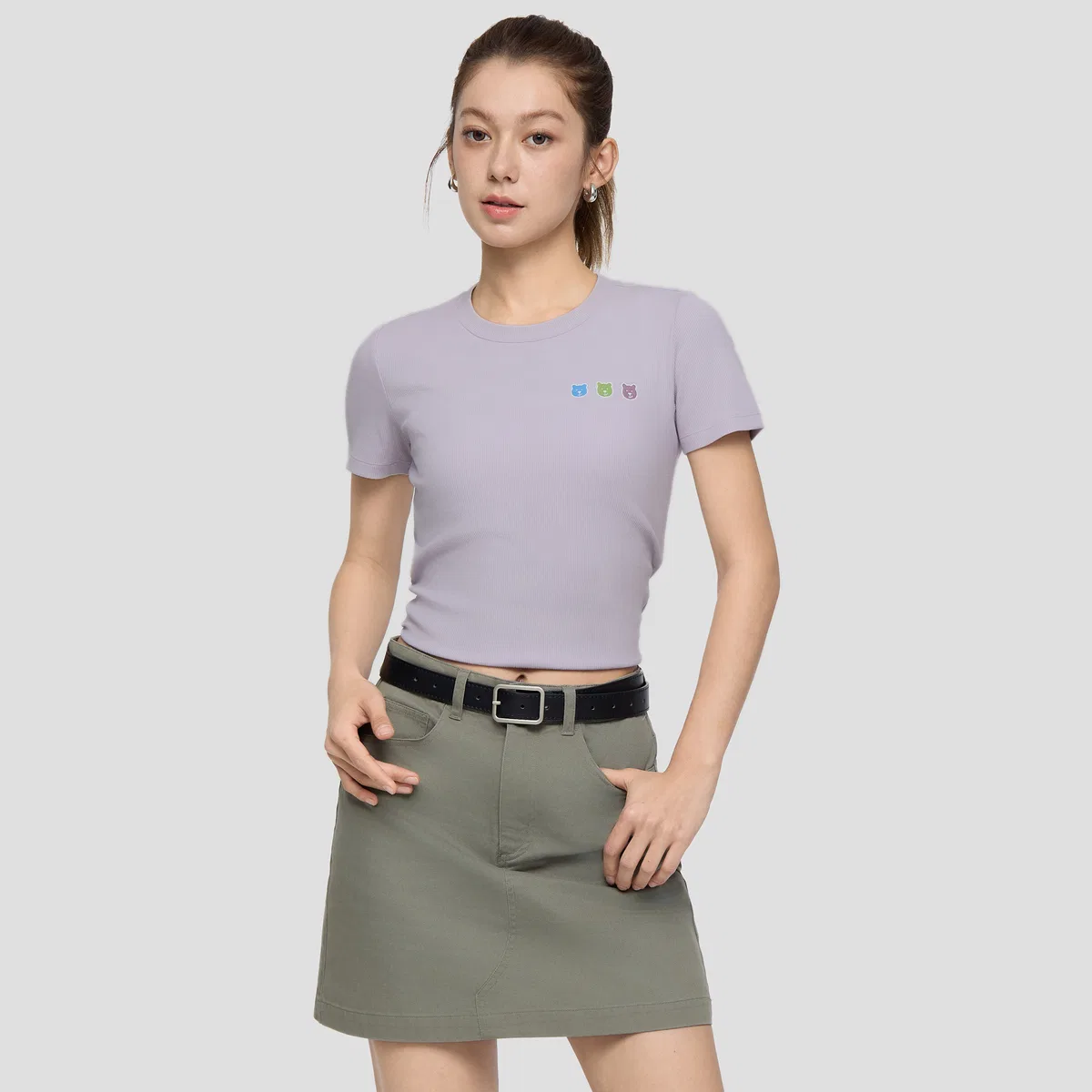 Футболка женская с круглым вырезом Moderate GAP, Purple — фото 4