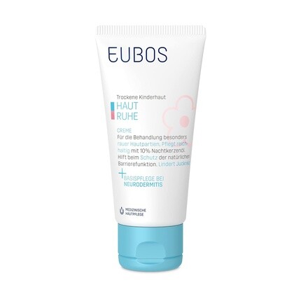 

Крем Skin Calm 50 мл для сухой, чувствительной кожи детей и младенцев, а также в качестве вспомогательного средства при нейродермите - эффективность и переносимость подтверждены дерматологами Eubos