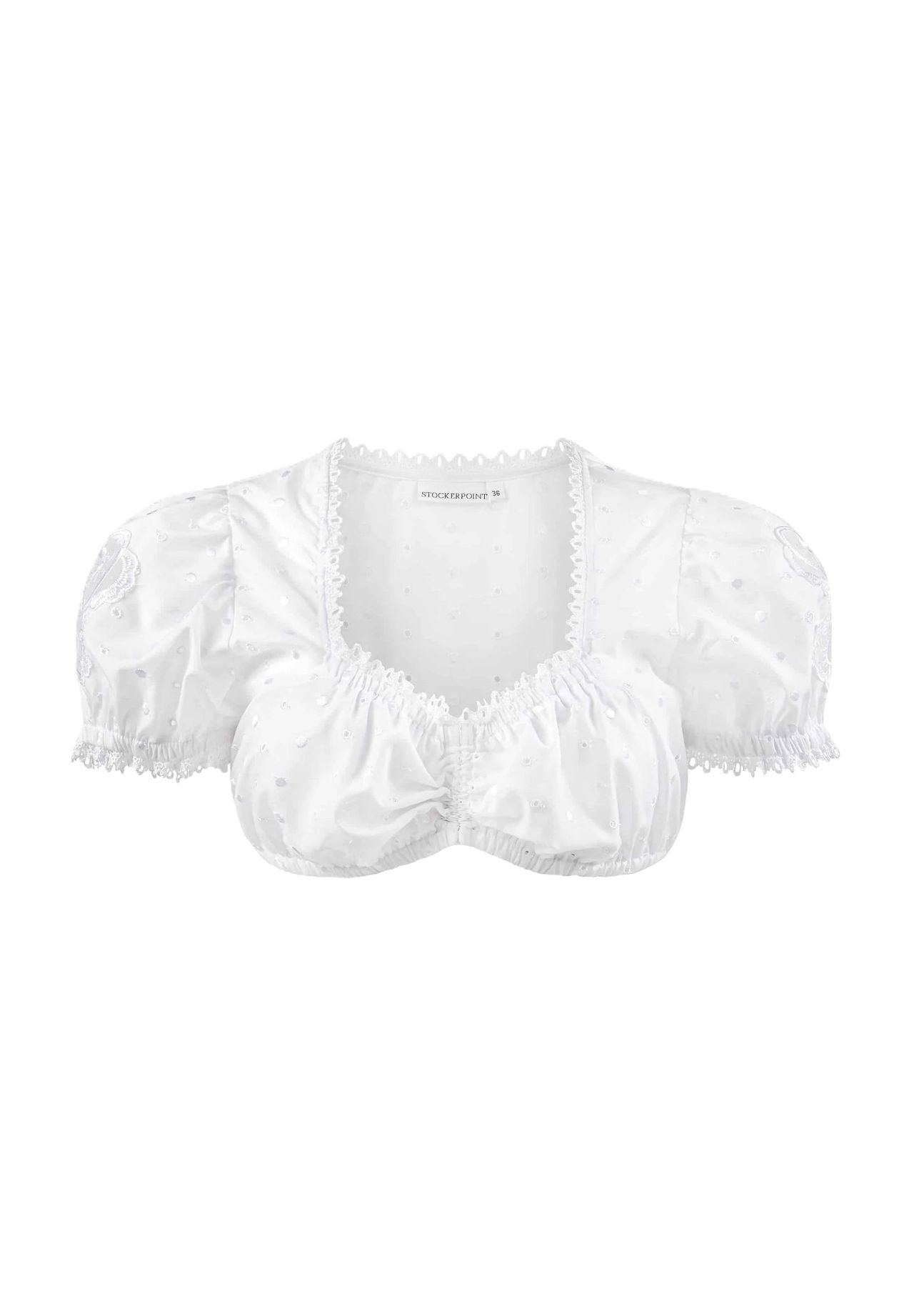 

Блузка Dirndl, короткий рукав, вырез сердечко, для женщин STOCKERPOINT, белый