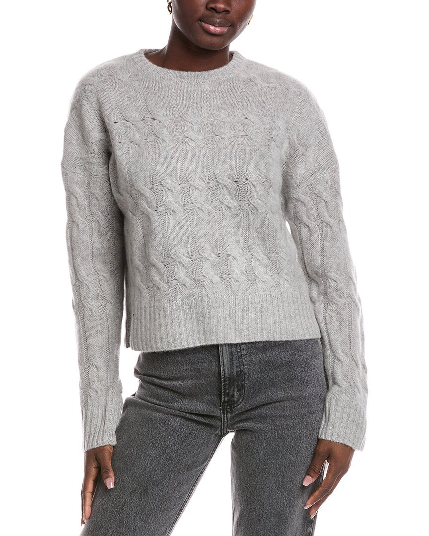 

Надаам Легкий кашемировый свитер с косой NAADAM CASHMERE, серый