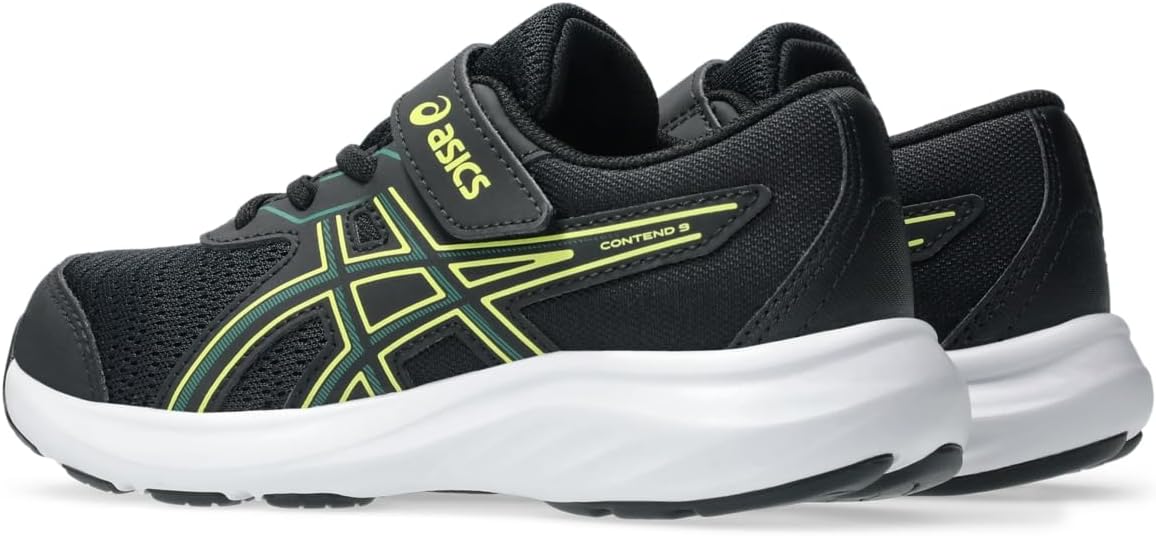 Кроссовки ASICS Boys Contend 9 Ps (для малышей/детей младшего возраста), черный/зеленый — фото 3
